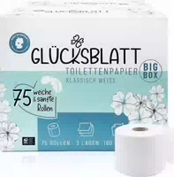 Glücksblatt Toilettenpapier Big Box Klassisch Weiss