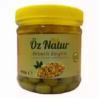 Öz Natur | Gefüllte Grüne Oliven mit Roter Paprika