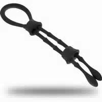 Ohmama Silikonkabel Penis und Hodenschlaufe Schwarz