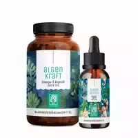 Algenkraft für Groß und Klein Paket: Algenkapseln für Erwachsene & Algentropfen für Kinder in einem Veganen Bundle Algenkraft & Algenknirps Naturtreu 197 5 g