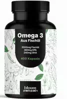 Omega 3 Fischöl 240 Kapseln 2000 mg Fischöl mit 660 mg Epa & 440 mg Dha Bloom Naturals