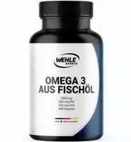 Omega 3 Fischöl Hochdosiert 400 Kapseln 2000mg Langzeitvorrat Wehle Sports