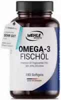 Gloryfeel Omega 3 Kapseln 2000mg Fischöl mit 1000mg Epa & 500mg Dha in Triglycerid Form
