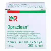 Opraclean Mullbinde Zur, zum Tampon m Jodoform 2cmx5m