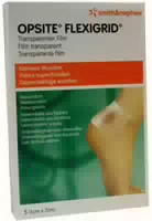 Opsite Flexigrid 5 Transparente Wundverbände 6 X 7 cm Steril