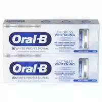 Oral B 3d White Professional Express Whitening Zahnpasta Frisches Strahlen, Kühle Minze, 2x75ml