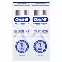 Oral B Pro 3d White Clinical Intensive Whitening Zahnpasta, Kühle Minze, 2x75ml