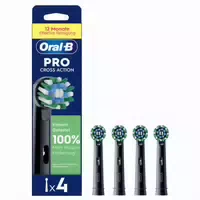 Oral B Pro Crossaction Schwarz 4er Aufsteckbürsten