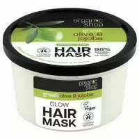Organic Shop Natürliche Haarmaske Kräftigung und Glanz Olive und Jojoba