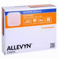 Allevyn Adhesive 7,5x7,5 Cm Haftende Wundauflage 10 St Verband