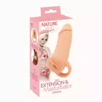 Penissleeve „2in1 Extension Masturbator“ mit Hodenring