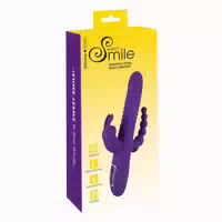 Stoßvibrator „thrusting Pearl Triple Vibrator“ mit Klitoris und Analvibrator
