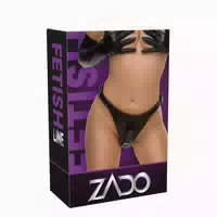 Zado String aus Leder mit 2 Dildos