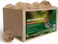 Orni Meisenknödel 100 Stück Mit Netz Und Sonnenblumenkernen | Leckere Meisenknödel Für Heimische Wildvögel 0,5 Kg