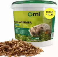 Orni Soldatenfliegenlarven Getrocknet | Insektenfutter für Wildvögel, Igel, Reptilien & Eichhörnchen