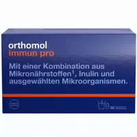 Orthomol Immun Pro für eine Intakte Darmflora Inulin, Mikronährstoffe und Ausgewählte Mikroorganismen Granulat Kapseln