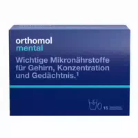 Orthomol Mental für Gehirn, Konzentration und Gedächtnis mit Omega 3 Fettsäure, Magnesium und Vitamin B12 Granulat Kapseln