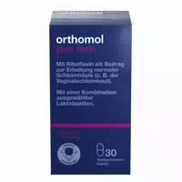 Orthomol Pro Fem Nahrungsergänzung mit Vitamin B2 Riboflavin und mit Laktobazillen zur Unterstützung der Vaginalschleimhaut Kapseln