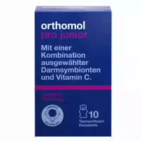 Orthomol Pro Junior Enthält eine Kombination Ausgewählter Darmsymbionten und Vitamin C Kautabletten