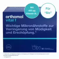 Orthomol Vital F Mikronährstoffe mit B Vitaminen, Omega 3 und Magnesium Granulat