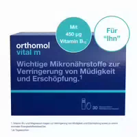Orthomol Vital F Mikronährstoffe mit B Vitaminen, Omega 3 und Magnesium Trinkampullen Kapseln