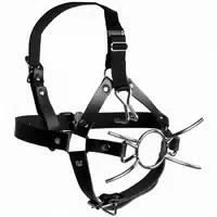Ouch! Xtreme Harness Für Dein Gesicht Mit Spinnenknebel Und Nasenhaken
