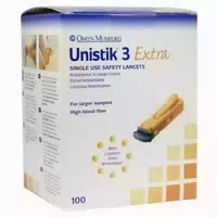 Unistik 3 Normal 1,8 mm Eindr Tiefe Stec 100 st