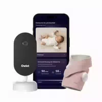 Owlet Dream Duo – Smart Baby Monitor Dream Sock Sensor, 2k Hd Kamera, Pulsoximeter, Dusty Rose