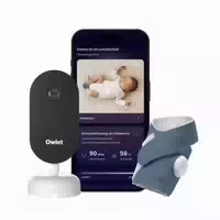 Owlet Dream Duo – Smart Baby Monitor Dream Sock Sensor, 2k Hd Kamera, Pulsoximeter, Bedtime Blue
