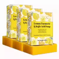 P Beauty Kurkuma Seife Kojisäure Seife Zitronen Tumeric Seife Gesichtsseife Hautaufhellend