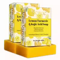 P Beauty Kurkuma Seife Kojisäure Seife Zitronen Tumeric Seife Gesichtsseife Hautaufhellend