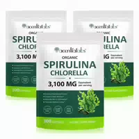 P Beauty Spirulina Chlorella Softgels Mineralien 3100 mg Vegan