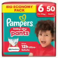 Pampers Baby Dry Pants Größe 6, 50 Stück, 13kg 19kg