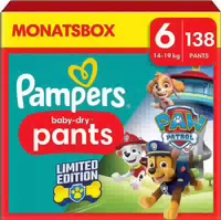 Pampers Baby Dry Pants Gr 6 Extra Large 14 19kg Monatsbox Paw Patrol