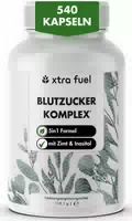 Xtra Fuel Blutzucker Komplex Nährstoffmix Mit Ceylon Zimt, Inositol & Olivenblatt 180 St