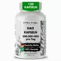 Xtra Fuel Dao Vegan Diaminoxidase Kapseln mit 300 000 Hdu Pro Tag 5 Monats Vorrat