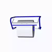 Fripa Wandhalter für Putzrollen 33,5 X 23,5 X 52,5 Cm, Blau, 2 Stück 2 st
