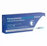 Paracetamol Plus Coffein Axicur Bei Kopfschmerzen, Zahnschmerzen, Regelschmerzen 20 St Tabletten