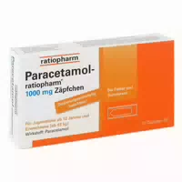Paracetamol Ratiopharm 1000mg Zäpfchen 10 st Erwachsenen Suppositorien