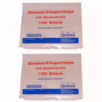 Param Einmal Fingerlinge mit Manschette Unsteril
