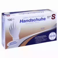 Handschuhe Einmal Latex Gepudert S 100 St