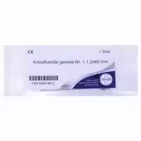Knopfkanüle Gerade Nr 1 1,2x60 Mm 1 St