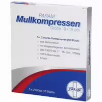 Param Mullkompressen 10 cm X 10 cm Steril 8 Fach