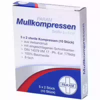 Param Mullkompressen 5 cm X 5 cm Steril 8 Fach
