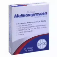 Mullkompressen 5x5 Cm Steril 8fach 5x2 St Kompressen