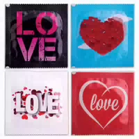 «love» – Motivkondome, 144 Stück, Comfort Form, 54 mm 144 Kondome 144 st