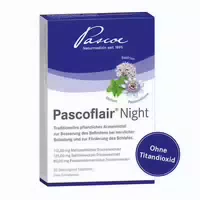 Pascoflair Night 3 Fache Pflanzenkraft aus Baldrian, Melisse und Passionsblume für einen Erholsamen Schlaf