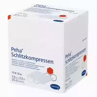 Hartmann Peha Schlitzkompressen Steril 12 Lagig 25 X 2 Stück 25 X 2 Stück 7,5 X 7,5 cm 25x2 st