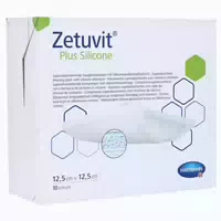 Zetuvit Plus Silicone Steril 12,5x12,5 cm 10 st