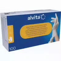 Alvita Latex Untersuchungshandschuhe Puderfrei m